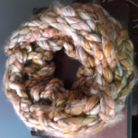 Hand Crochet Infinity Scarf Soft Wool - Picture 2 of 5